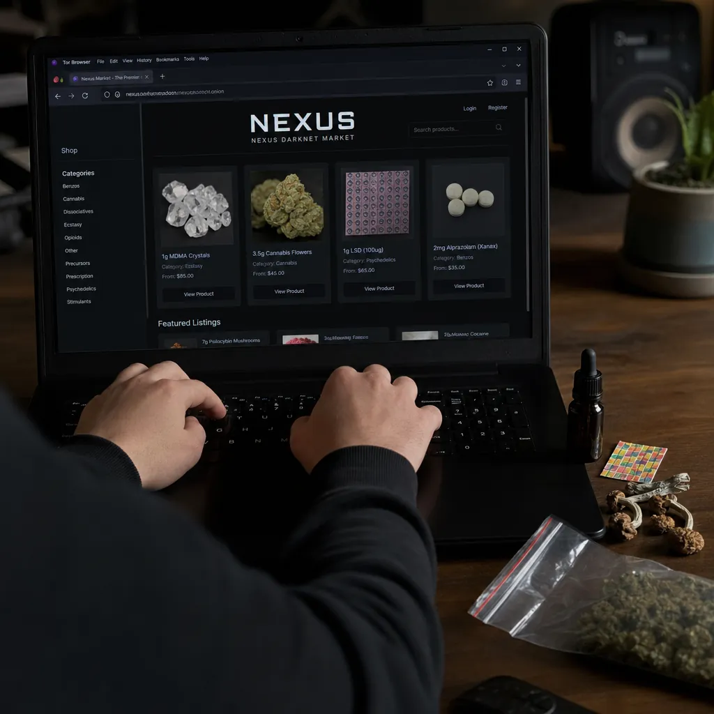 Dark websites interface preview